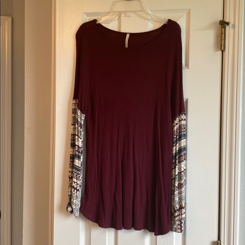 Maroon boutique top